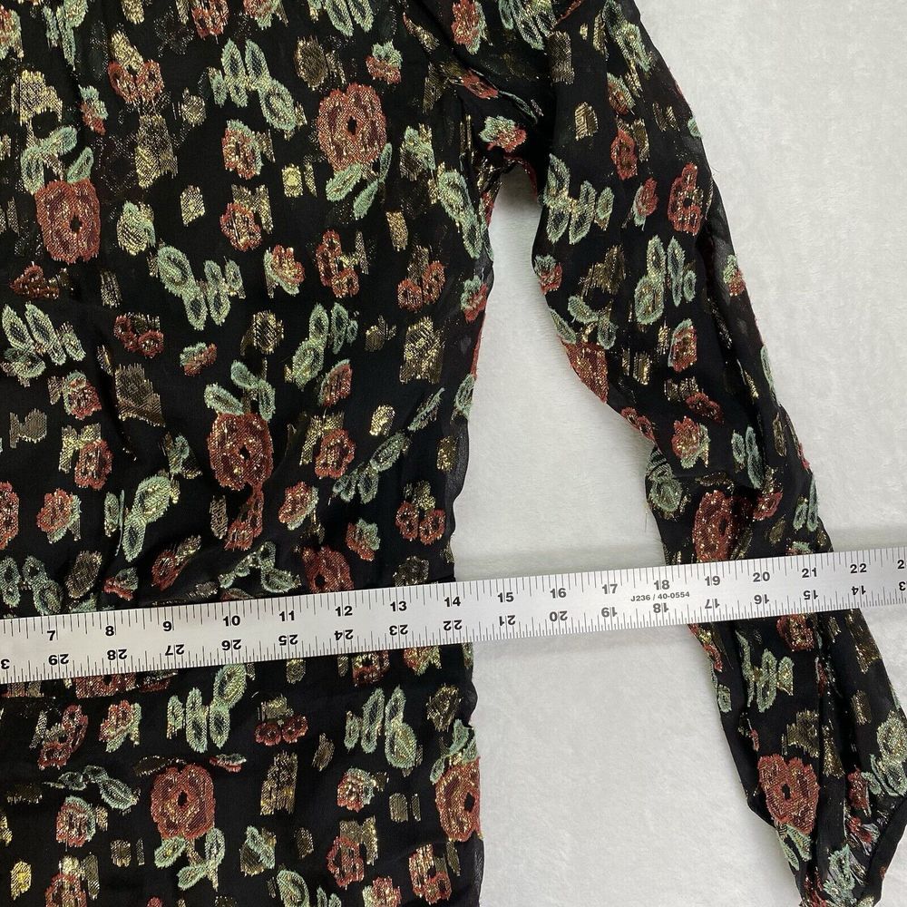 Veronica Beard Robin Sheer Dress Size 6 MSRP $650 - flaw on sleeve button hole - Picture 4 of 10